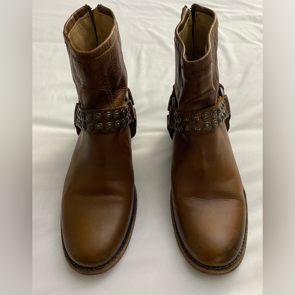 Frye Women's Phillip Studded Harness Boots.  Size 6 1/2
